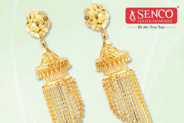 Senco Gold & Diamonds - 'Lord Laxmi Craft Gold Jhumka' earrings from the  Traditional Vivaah Collection, with the auspicious motif of Goddess are a  traditional design with gorgeous and trendy looks on