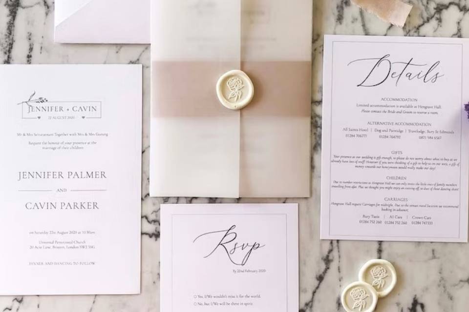 Fine Royal waxed invite