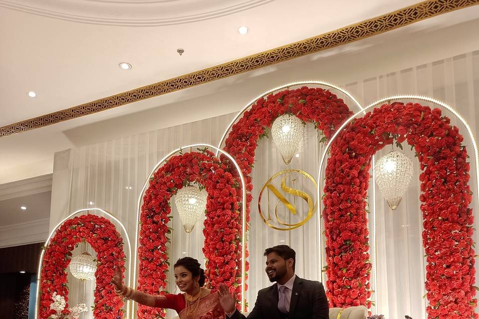 Luxury Rose Wedding Stage