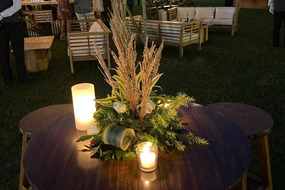 Candle lit tables