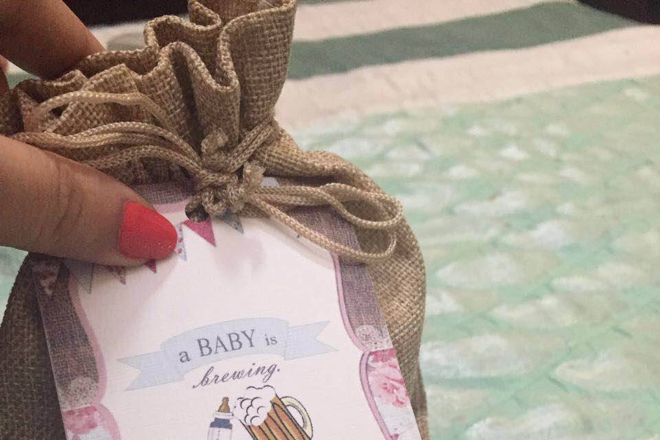 Jute bag - babyshower gift