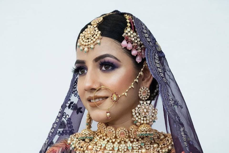 Modern bridal makeup