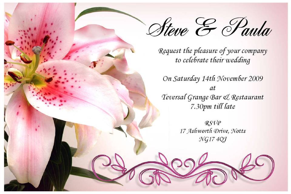 Wedding invite