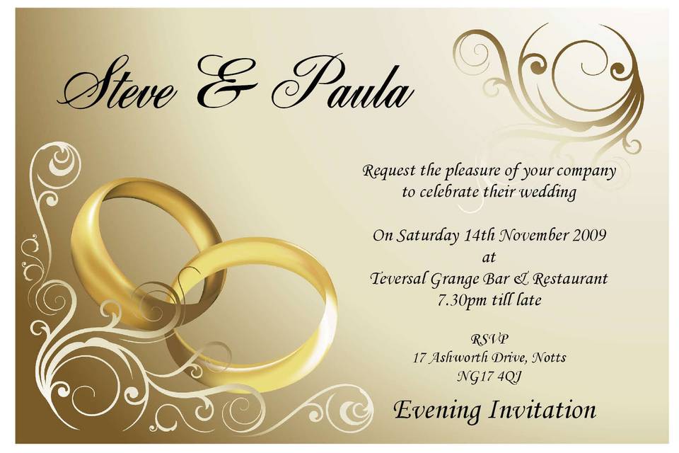 Wedding invite