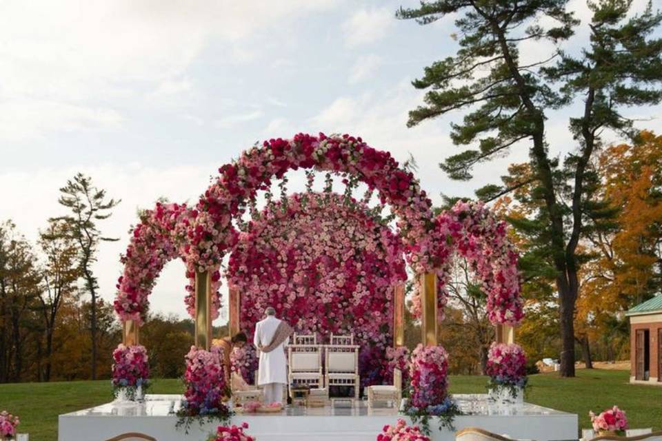 Bride groom mandap