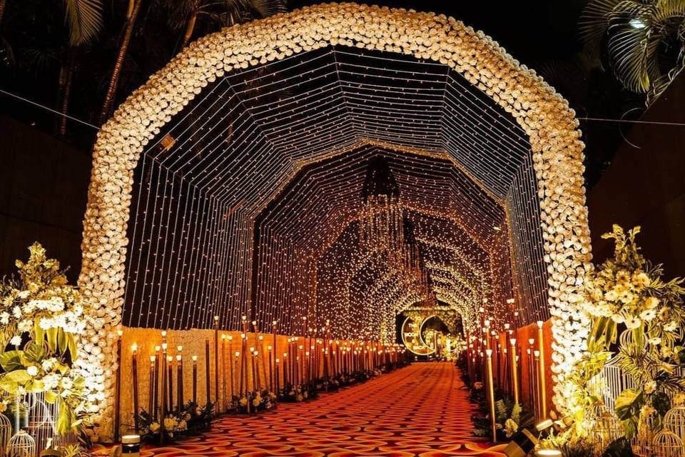 Floral+ Fairy Lights Entrance