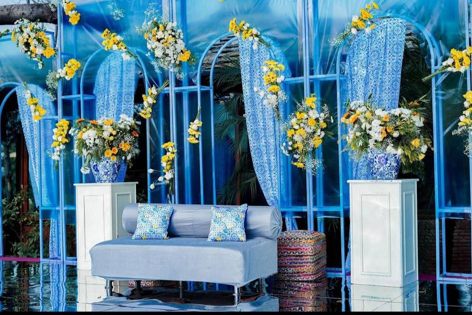 Yellow Bluish Themed Decor