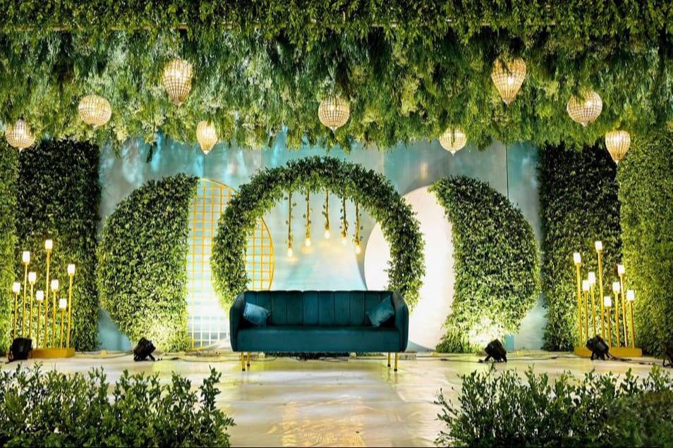 Green Themed Luxurious Stage