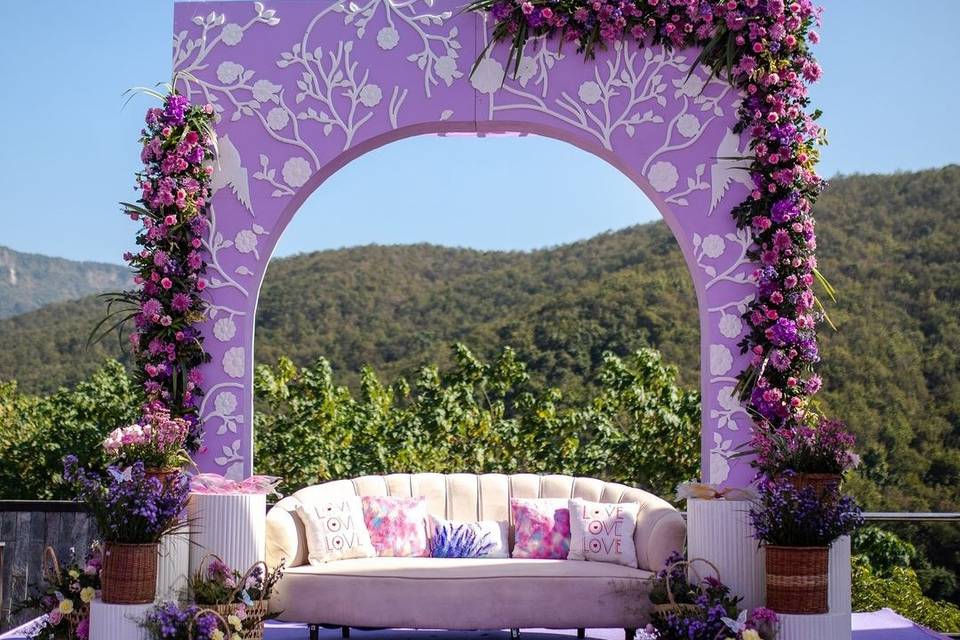 Unique Backdrop with Couch