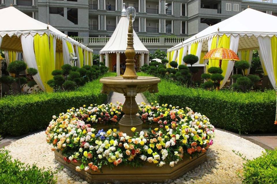 Floral Fountain Decor