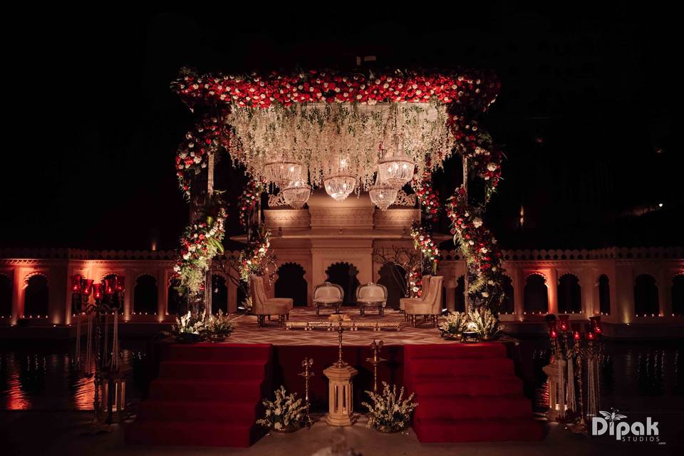 Mandap over Pool