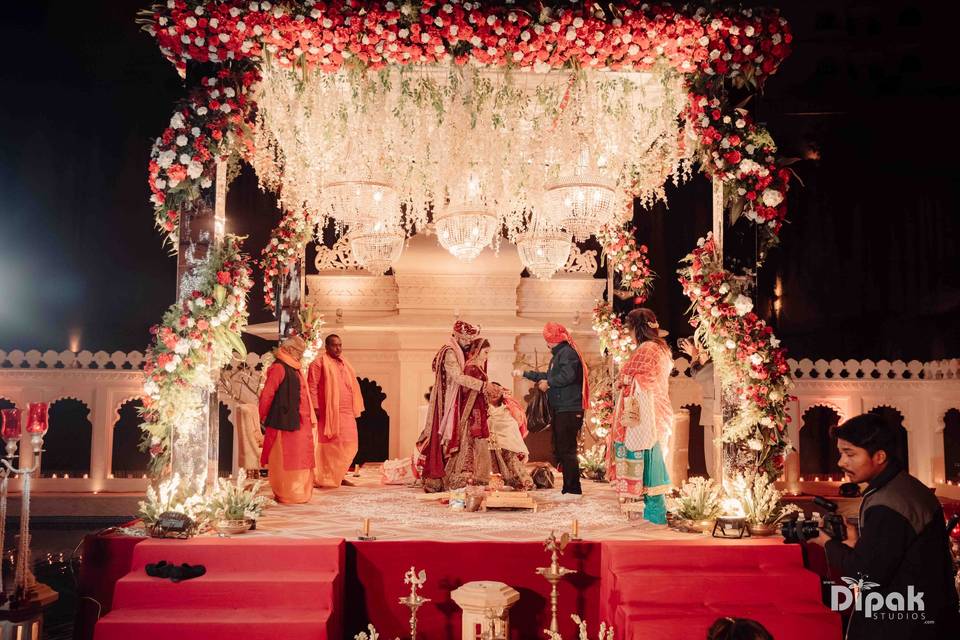 Mandap over Pool