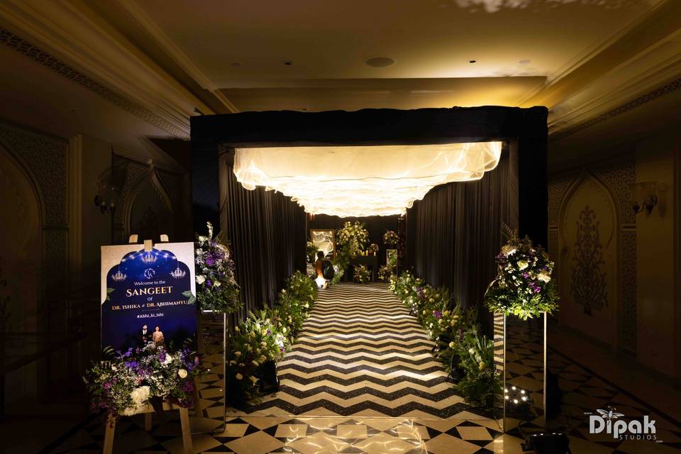 Sangeet Entrance with Lights