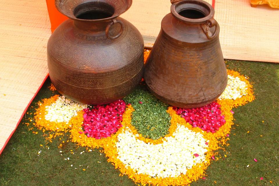 Colourful pots