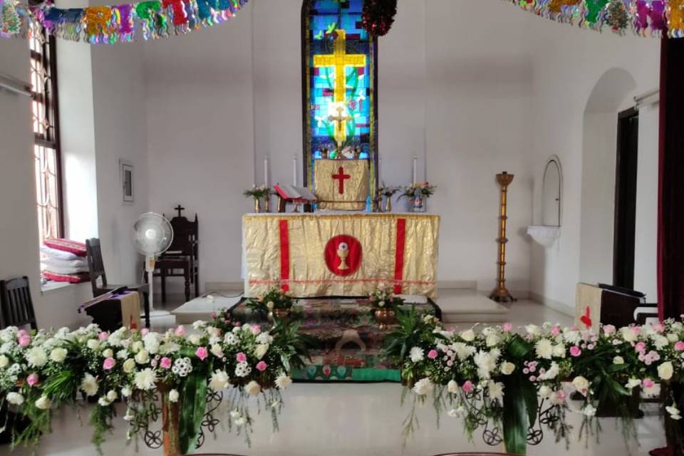 Church wedding decor