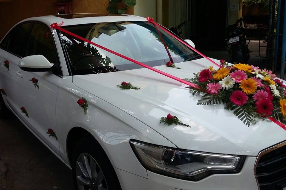 Benz bridal car