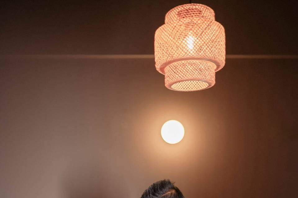 Couple on reception day