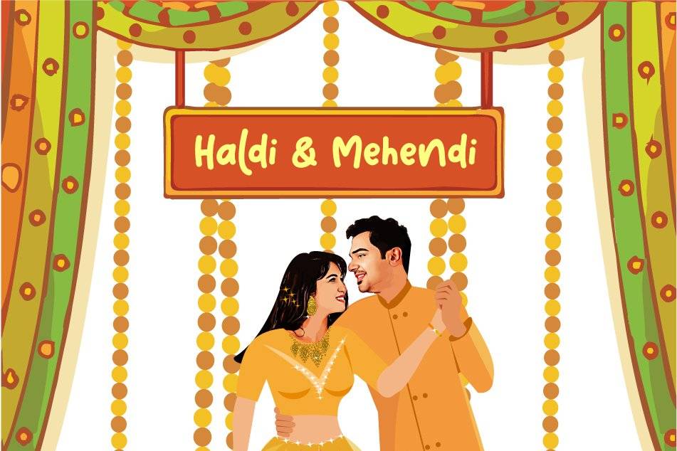 Haldi & Mehndi Invite
