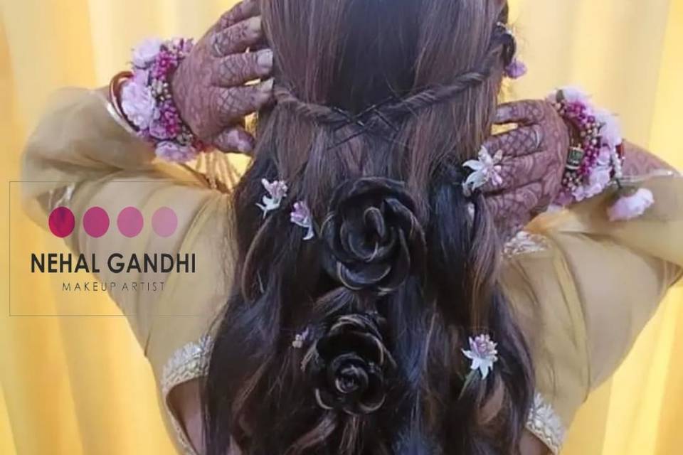 Bridal haldi hairstyle