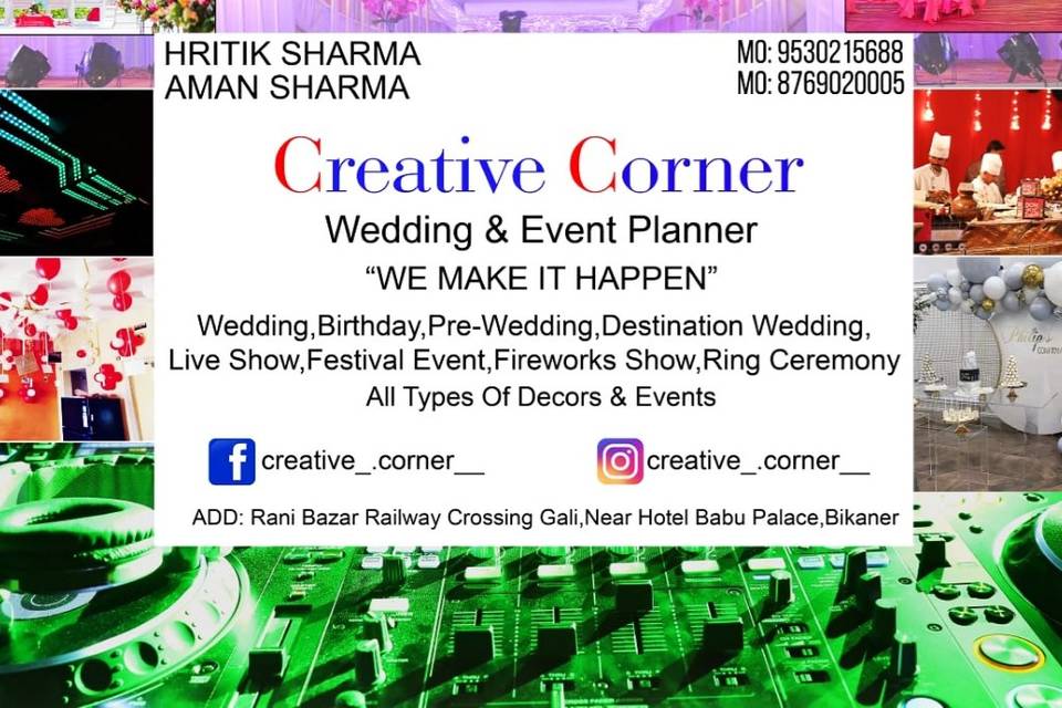 Creative Corner Event Planner