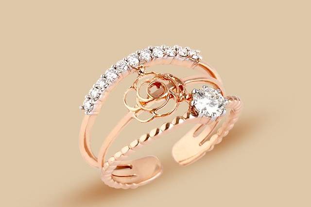 TBZ TheOriginal Precious ring 18kt Diamond Rose Gold ring Price in India -  Buy TBZ TheOriginal Precious ring 18kt Diamond Rose Gold ring online at  Flipkart.com
