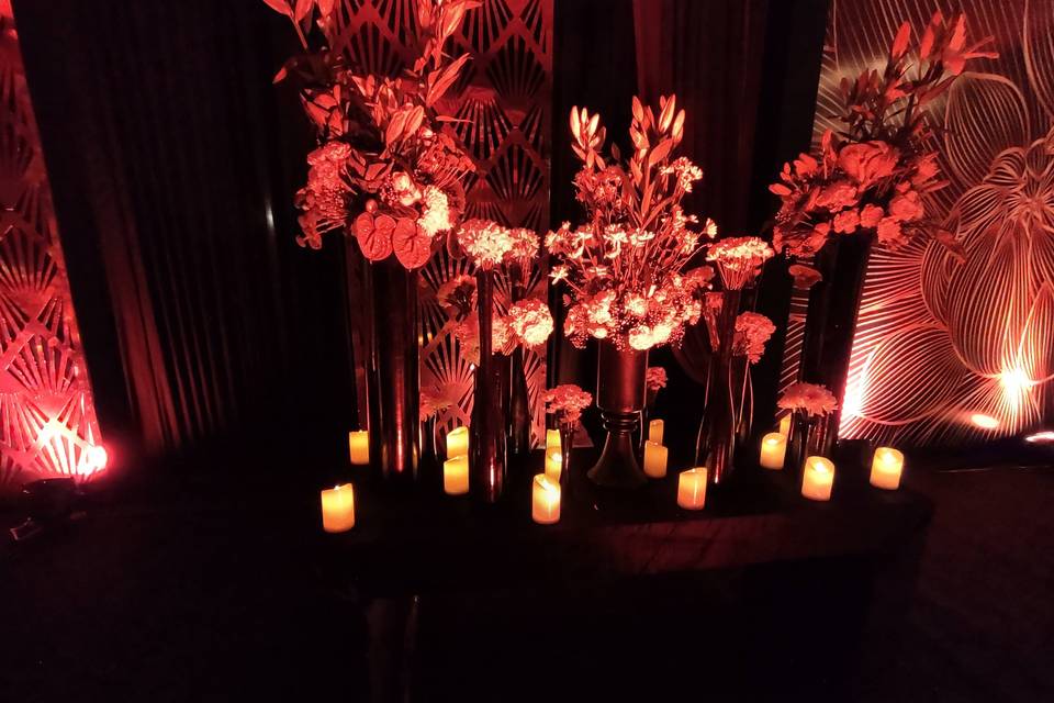 Candle decoration in wedding