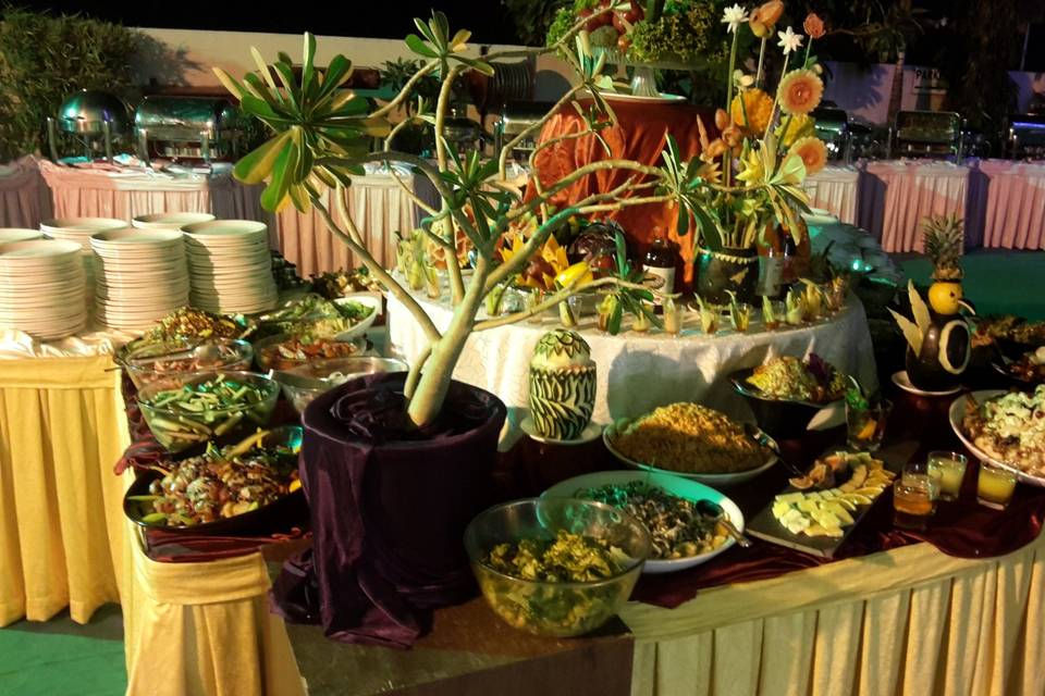 Buffet table