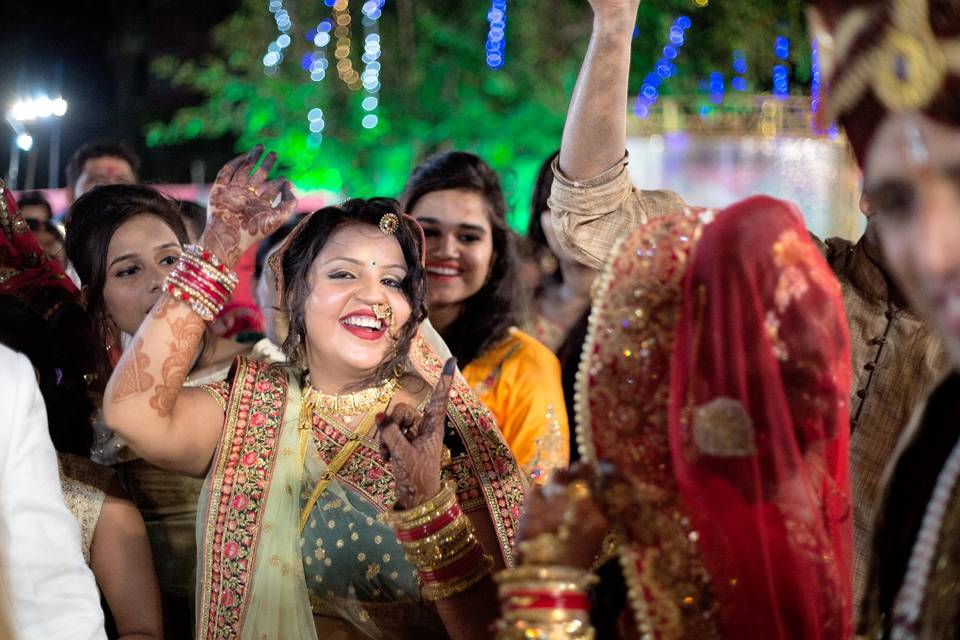 Bride and friends