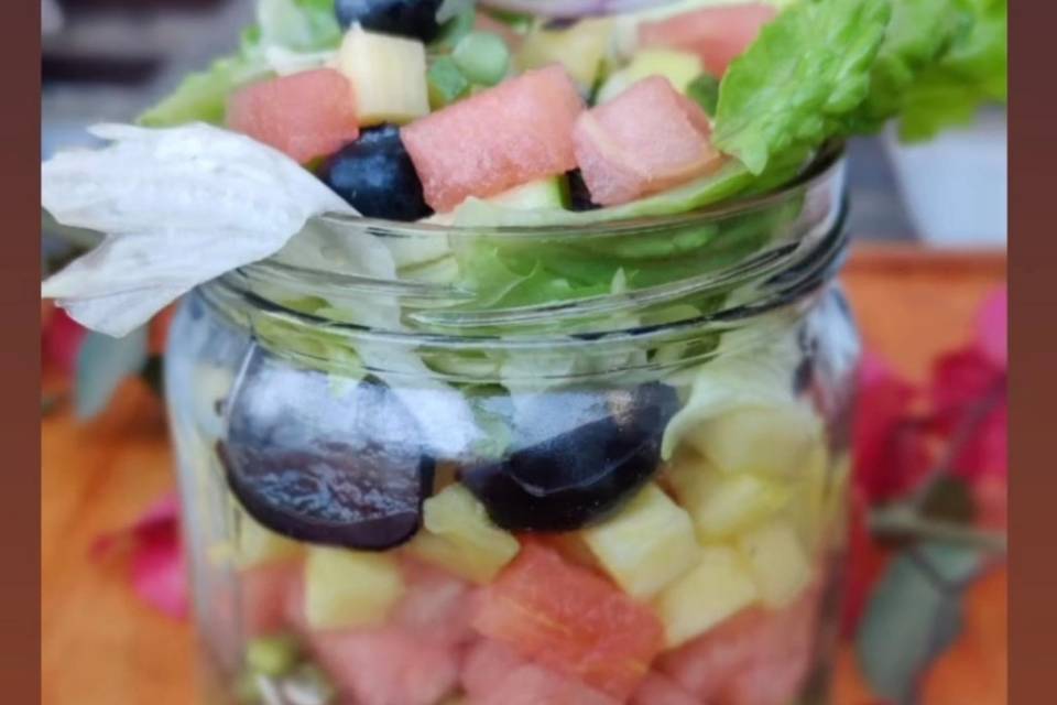 Sprouted Bean & Fruit Salad