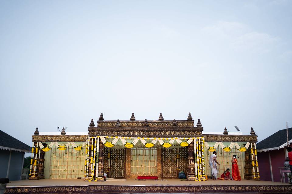 Traditional wedding mandap