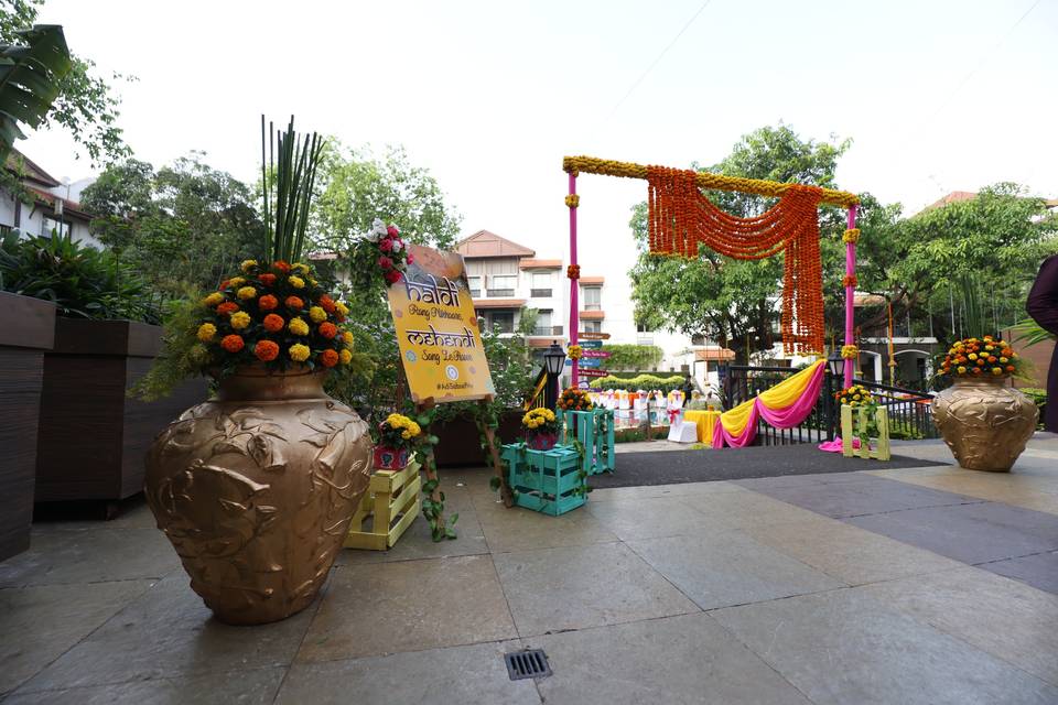 Haldi entrance props