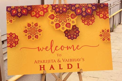 Haldi Signage board