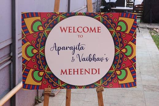 Mehendi Signage board