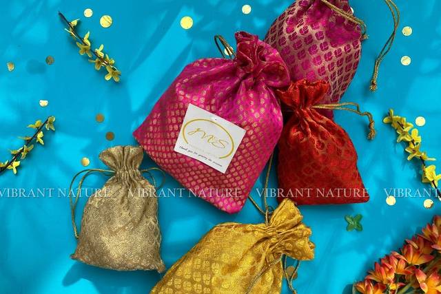 Stylish Potli Hand Bag Mini Cloth Pouch | Ideal Wedding Return Gift, C