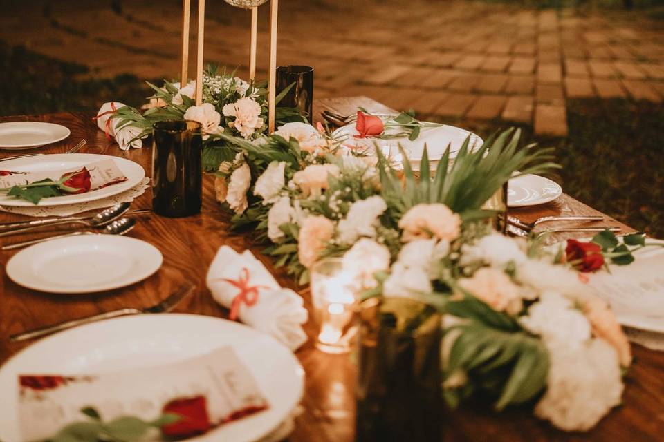 Rustic head table