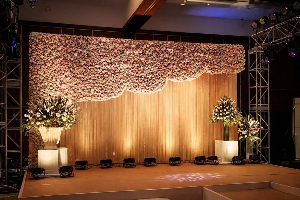 Floral Elegance on a Stage