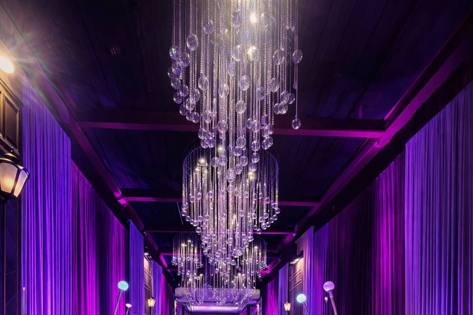 Elegant Purple Lit Corridor