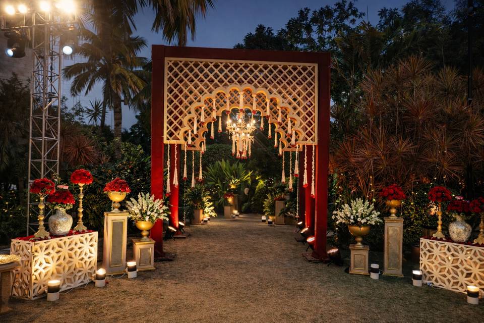Ornate Archway Garden Pathway