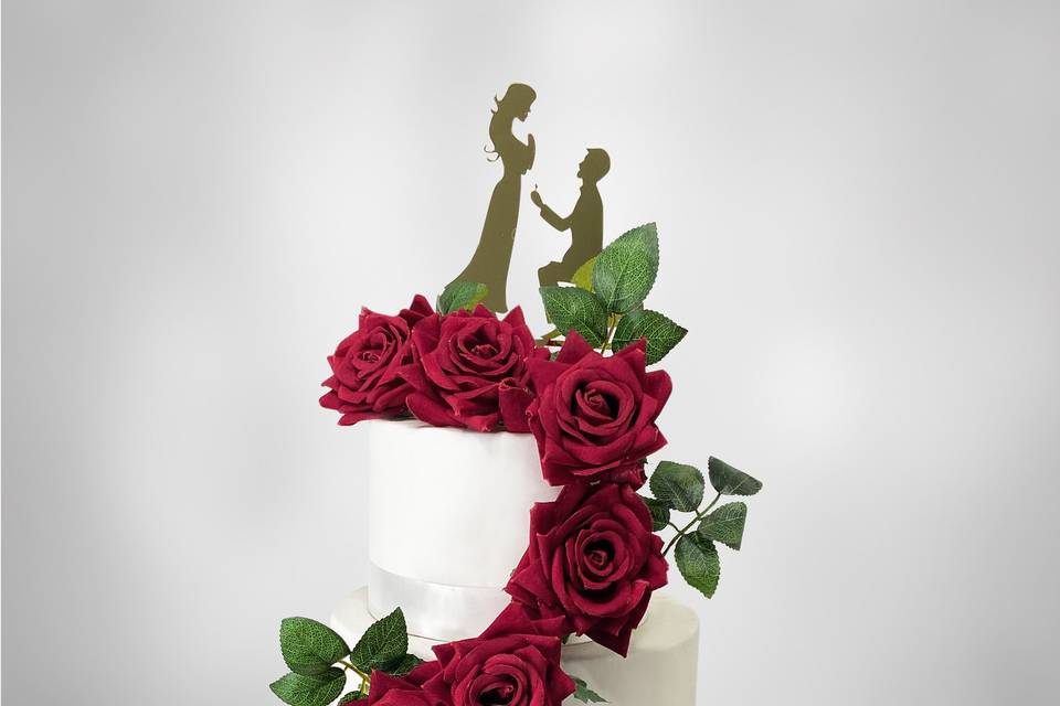 Red Rose 'S' shape Cake