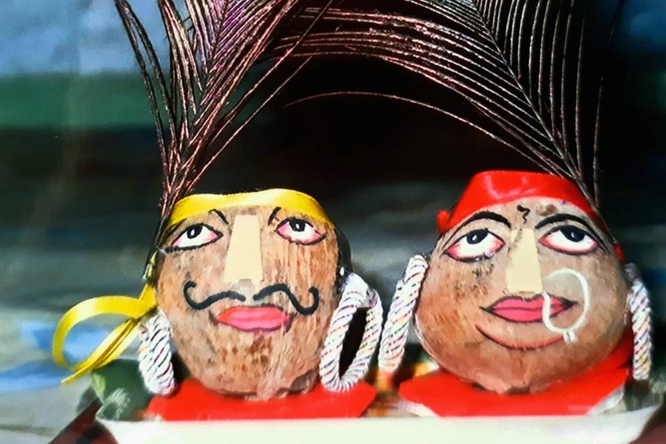 Tribal face on Coconut