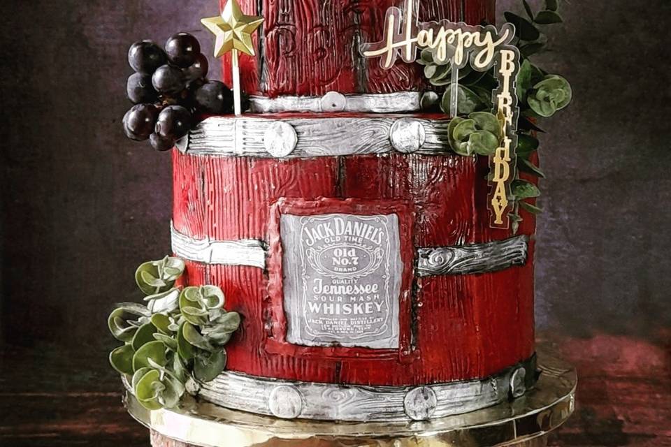 Bachelor day barrel cake