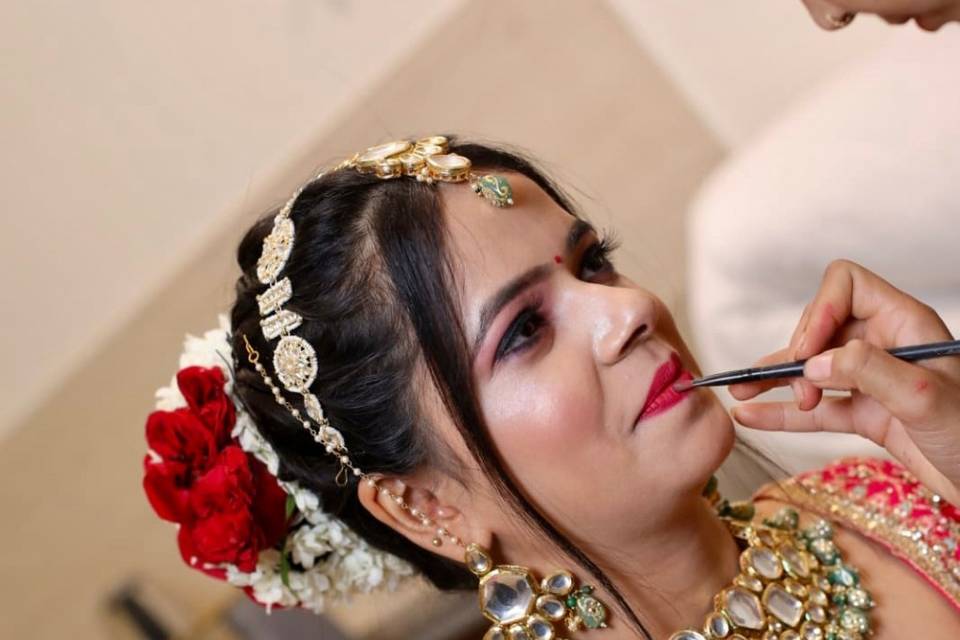 Creating bridal look