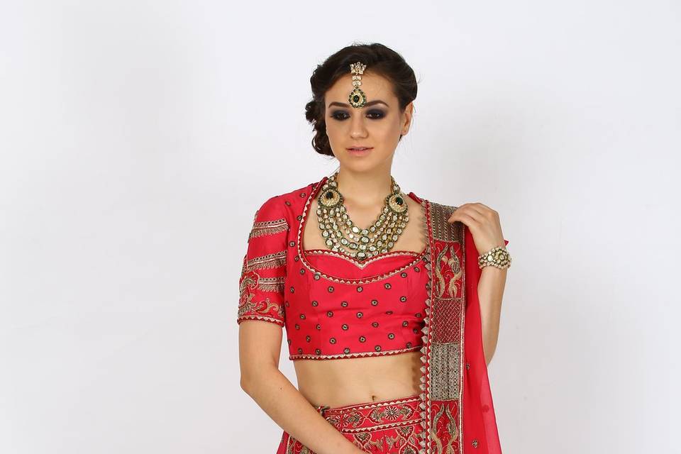 Red Bridal Lehenga