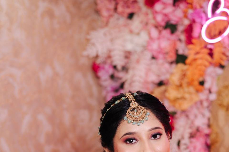 Bride earring pose