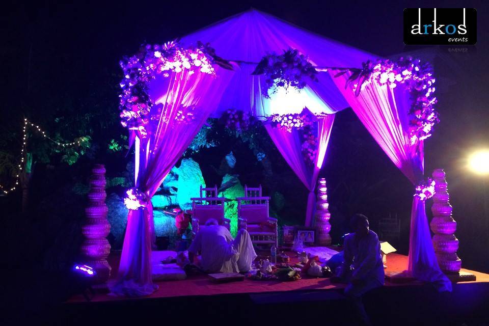 Mandap setup