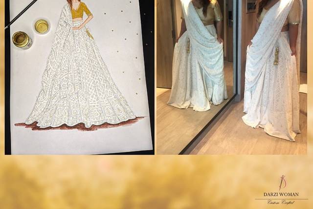 Bride in Red | Fashion drawing tutorial, Fashion design template, Fashion  illustration dresses