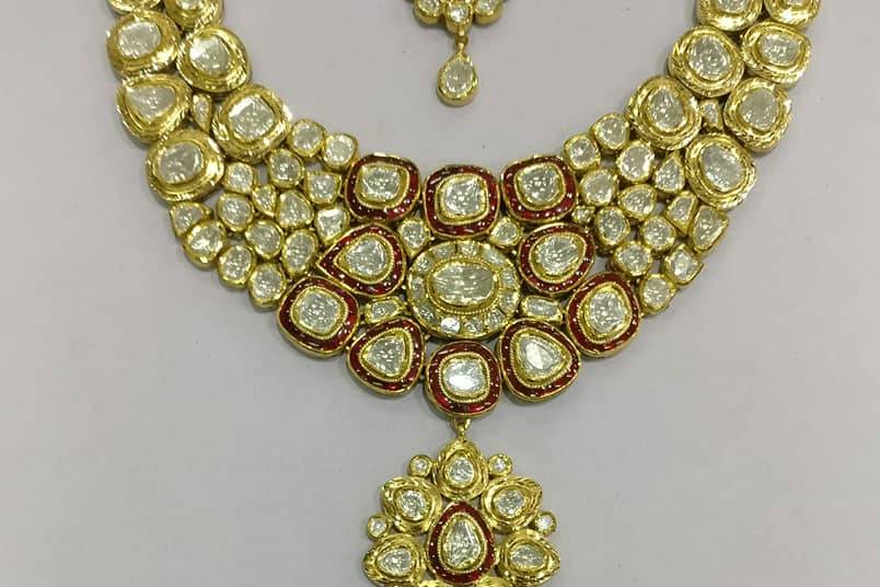 diamond kundan set