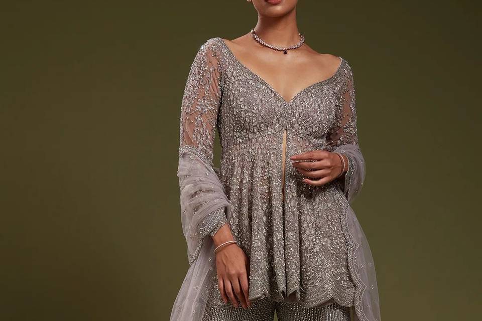 Grey Sangeet Salwar kameez