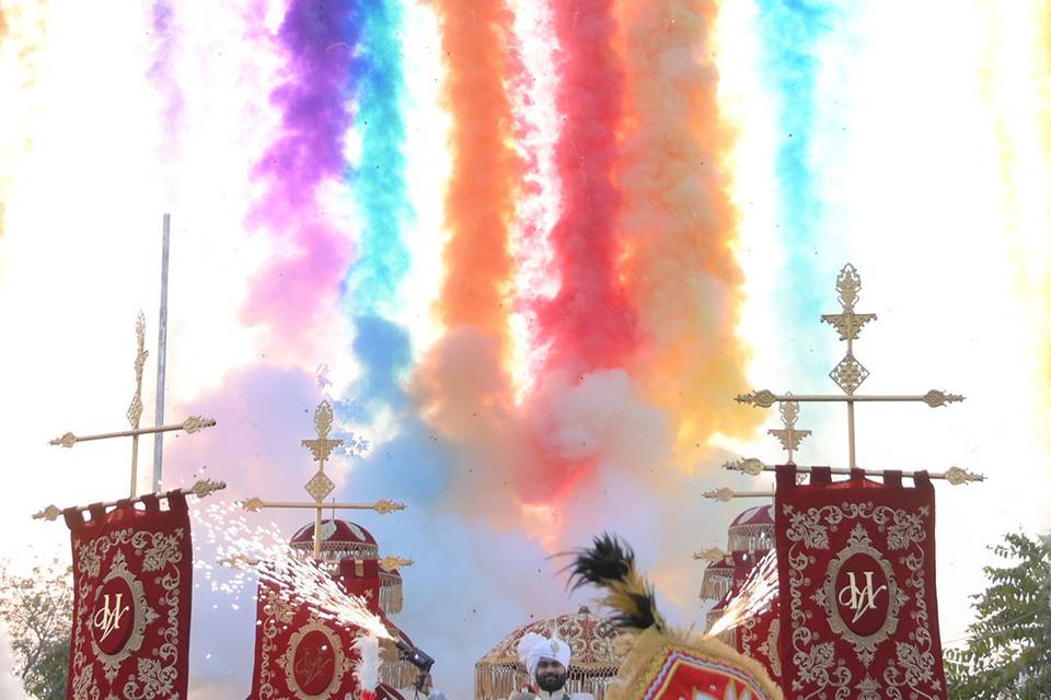 Groom's entry