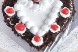 Heart shape blackforest cake